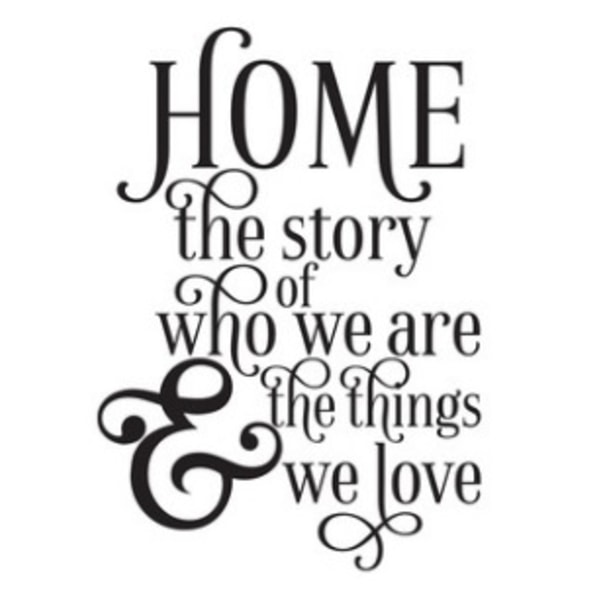 Väggord - Home The Story svart