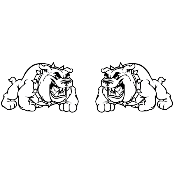 Väggdekor - Ett par Bulldog