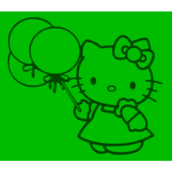Väggdekor - Hello Kitty svart