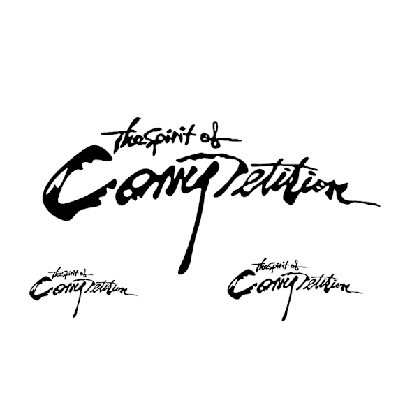 Bil dekor/Väggord - The Spirition of Competition ( 3 storlekar ) svart
