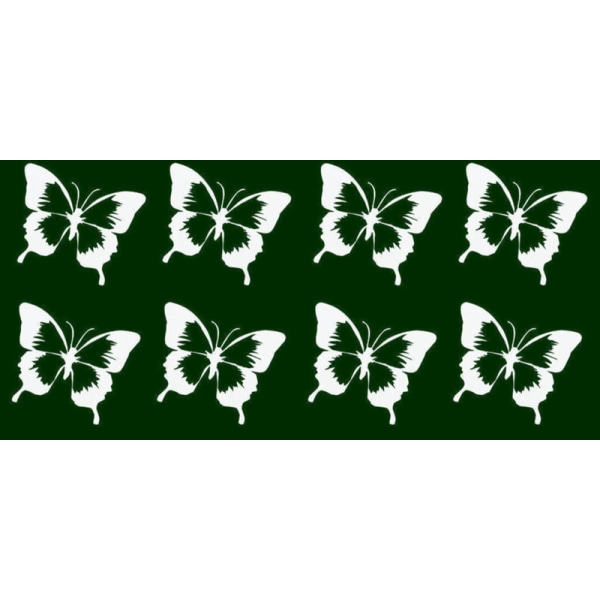 Väggdekor - 8st Fjärilar vit