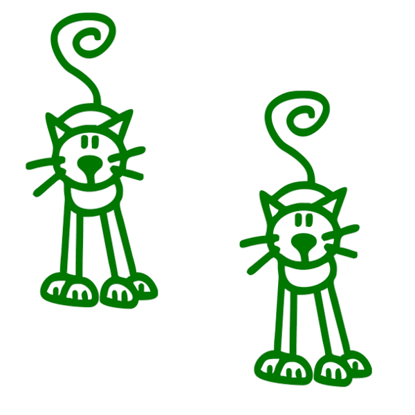 Väggdekor 2 x Katt