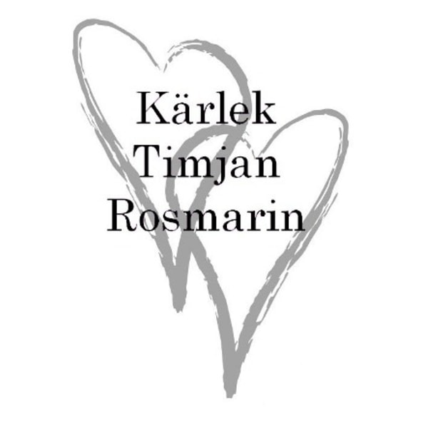 Väggord - Kärlek Timjan Rosmarin