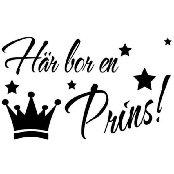 Väggdekor/Väggord - Här bor en Prins