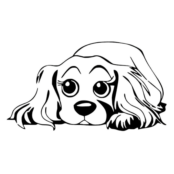 Väggdekor - Hund svart