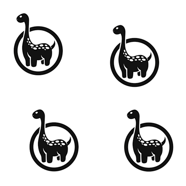 Väggord Väggdekor 4st Dinosaurie