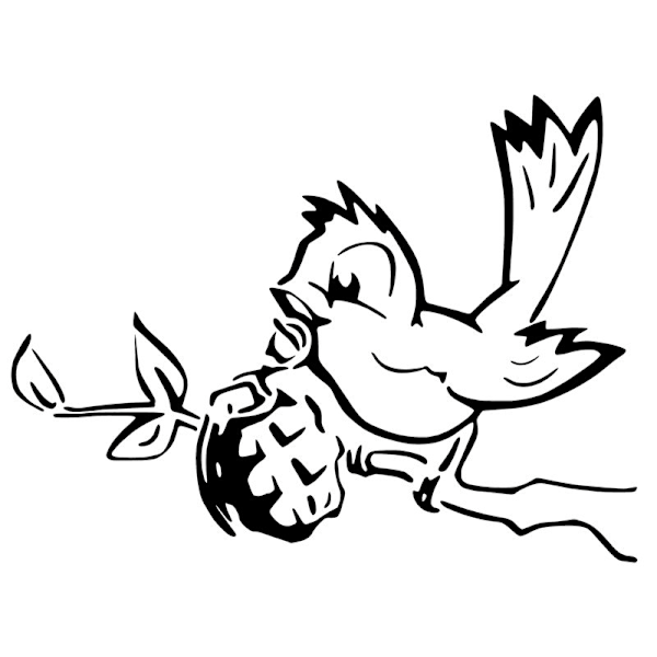 Väggdekor - Bird with Grenade av Banksy