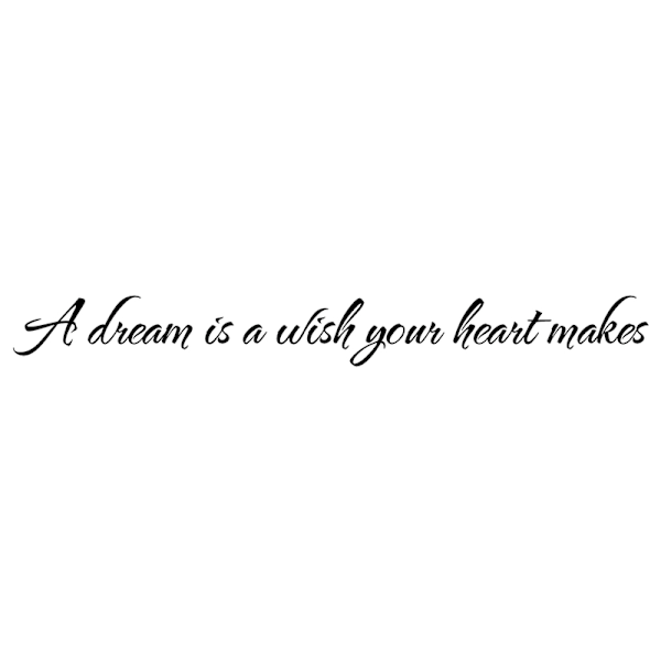 Väggord - A dream is a wish your heart makes