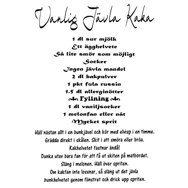 Väggord - Vanlig Jävla Kaka