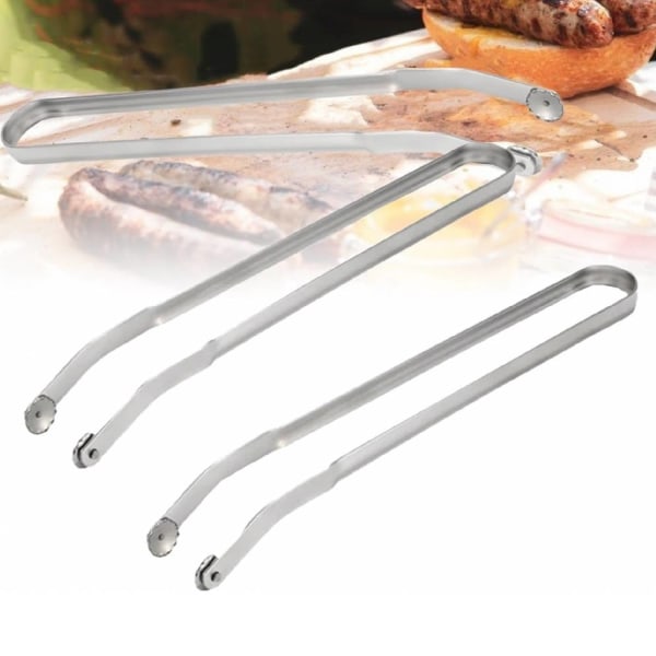 Grilltång i rostfritt stål - tång med långa handtag för att vända korv, bacon, biff och grönsaker, perfekt för grillning, 2-pack 3pcs