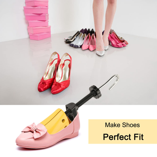 Tvåvägs skosträckarsats plast och metall skosträckare expanderskosträckare med skohorn unisex Women's Large US Size
