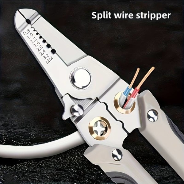 1-pack Trådavdragare Multifunktionell elektrikertång Split Wrap Trådavdragare