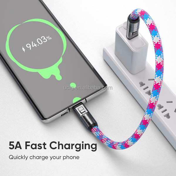 Ny mobiltelefon lanyard datakabel Type-C till USB-C 240W 0.3m snabbladdande halsband bärbar datakabel