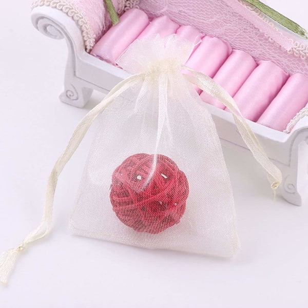 INF Organzapåsar 100-pack Creme 10x15 cm Creme