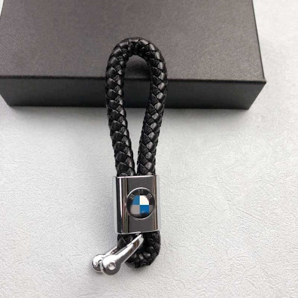 Tyylikäs käsin kudottu avaimenperä autologolla - Elegantti unisex-avaimenperä miehille ja naisille public