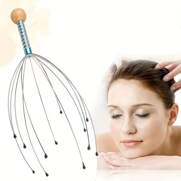 2 kpl päänahan hierontalaitteita, kädessä pidettävä hierontalaite syvään rentoutumiseen, hiusten stimulaatioon ja stress relief blue