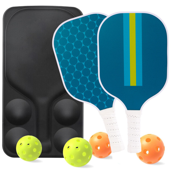 Pickleball Paddles Racket Set, 2 glasfiber Pickleball Paddlar med 4 bollar, 1 väska för inomhussport utomhus, vuxna, nybörjare och proffs 17