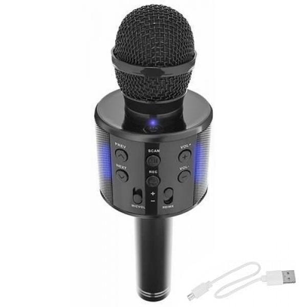 Karaokemikrofon med Högtalare / Karaoke med Mikrofon - Bluetooth Svart Black