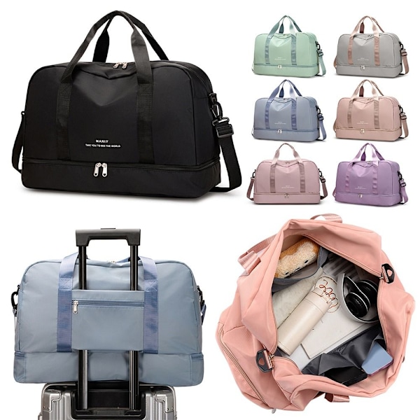 Reiseveske for damer Weekender Håndveske GRÅ - Bestselger Grey