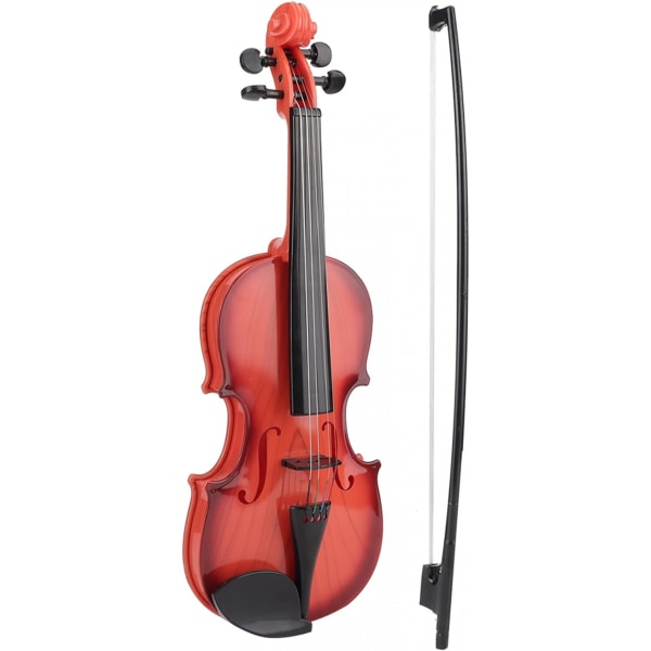 Premium violinmusikinstrument til begyndere, violinlegetøj til børn, udvikler musikalsk talent, pædagogisk gave til alderen 3-6 år Ljusbrun