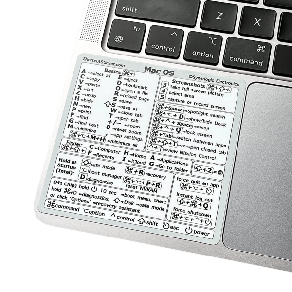 5 st Mac OS Shortcuts Sticker锛孧ac Tangentbordsdekaler för Mac OS锛孨o-Residue Viny锛孧acBook Stickers for Laptop锛孲hortcut StickersAir and Pro a1x5pcs