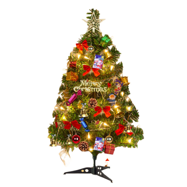 Mini Joulukuusi Keinotekoinen joulukuusi Pieni 50cm, Tekokuusi LEDillä, Pöytäkoristeen joulukuusi SYS101