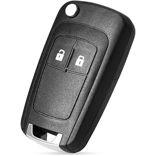 2 Nyckel Fob Fjärrkontroll Skal Fodral för Vauxhall Opel Astra Insignia Vectra Zafira Meriva Mokka (med Blad 2 knappar (1 st)