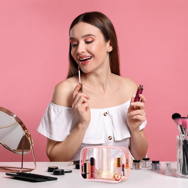 Rejse Makeup Taske, Transparent Makeup Taske Størrelse Bærbar Makeup Taske Kabinetaske Rejsetilbehør Taske Kvinder Mænd