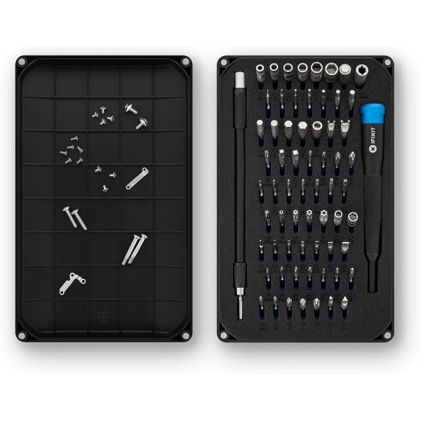 Mako Precision Bit Set, 64-bittinen (4 mm) set ja tarkkuusruuvimeisseli älypuhelimien, pelikonsolien, kannettavien tietokoneiden ja muiden korjaamiseen.