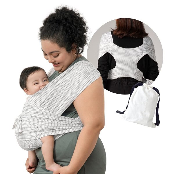Babyseil | Nyfødt bæresele | Multibruk babyseil black L