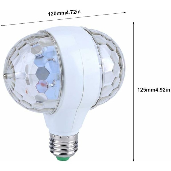 Scenebelysning, E27 RGB LED Disco Scenebelysning Kule Lys 2 Roterende Hoder Party Effektlampe Fairy Lights RGB LED Scenebelysning (220V)