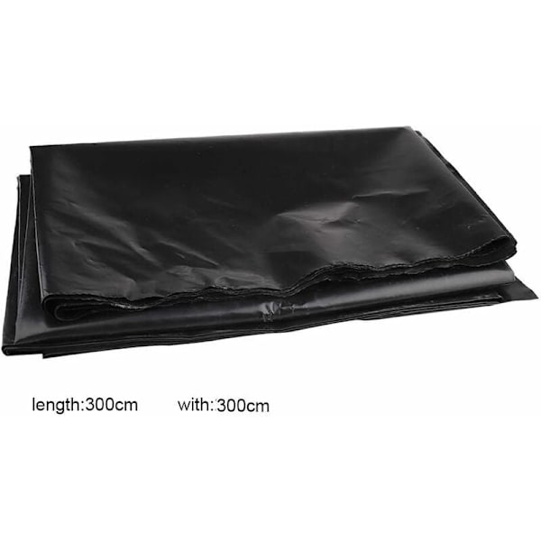 HDPE-gummifolieduk för små dammar, fiskdammar, trädgårdsfontäner Svart 3 x 3 m.