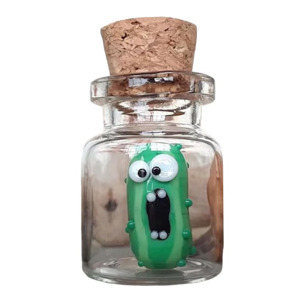 Miniatyrglas skrikande pickle burk Handgjord söt gurka pickle stöd mini kök inredning Hem Party 1pcs