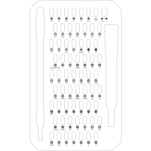 Mako Precision Bit Set, 64-bit (4 mm) boresæt og præcisionsskruetrækker til reparation af smartphones, spillekonsoller, bærbare computere og mere.