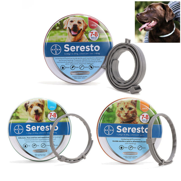 Hund-/katthalsband, veterinärrekommenderad behandling av loppor och fästingar samt förebyggande halsband för hundar Large Dog 2 pcs
