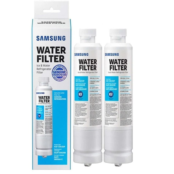 2 pakke Samsung DA29-00020B HAF-CIN/EXP vannfilter for kjøleskap (2 deler)