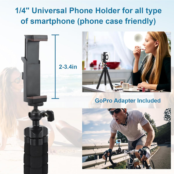 Variation af mini blæksprutte svampestativ mobiltelefon kamera SLR blæksprutte stativ