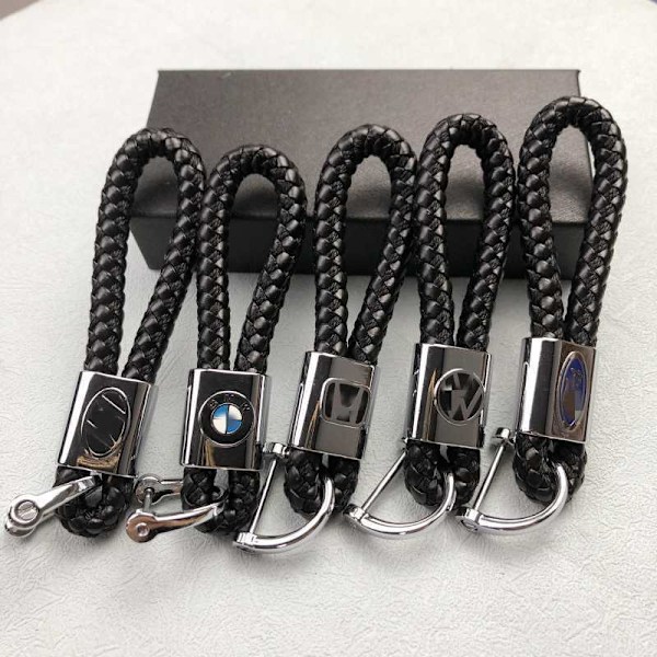 Tyylikäs käsin kudottu avaimenperä autologolla - Elegantti unisex-avaimenperä miehille ja naisille Audi