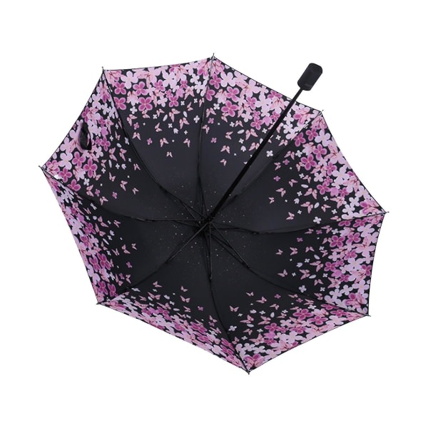 Romanttinen matkasateenvarjo tuulenpitävä vedenpitävä luova sateenvarjo 99% UV-kestävä taitettava kannettava sateenvarjo miehille ja naisille