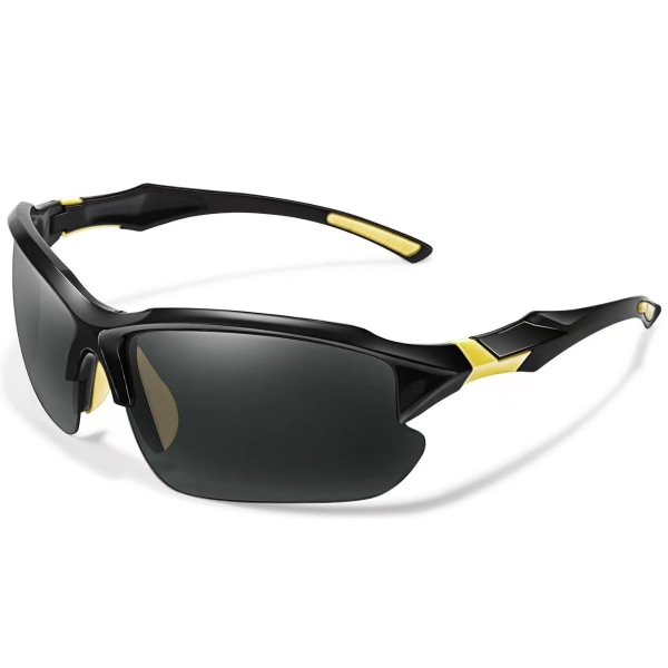 Polariserade sportsolglasögon för män, cykling, löpning, fiske, anti-UV-solglasögon, lätta halvramsglasögon C