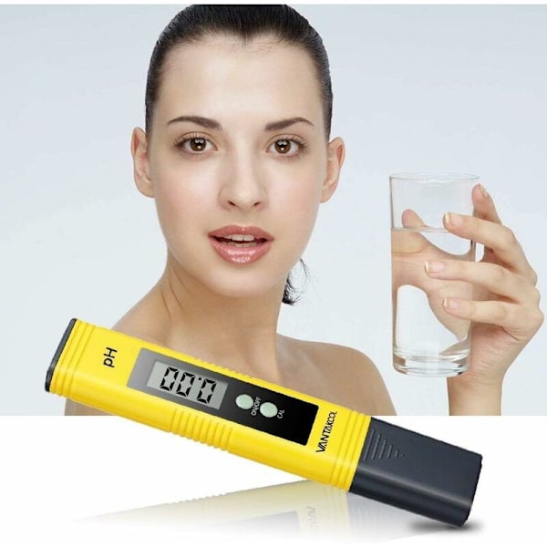 Professional pH Meter, Automatic Calibration Function and 0.00-14.00 Measuring Range for Water, Portable Aquarium, Hydroponics, Swimming Pool