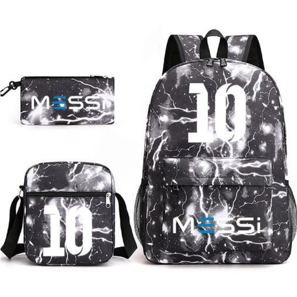 Messi Ryggsäck Pennfodral Axelväska Set (3 delar) blink svart 2