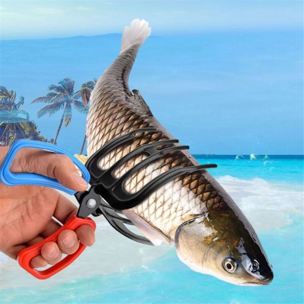 2 st fiskgripare, metallfisktänger fiskkontrollklämma, för de flesta fiskar (3 klor + 2 klor)