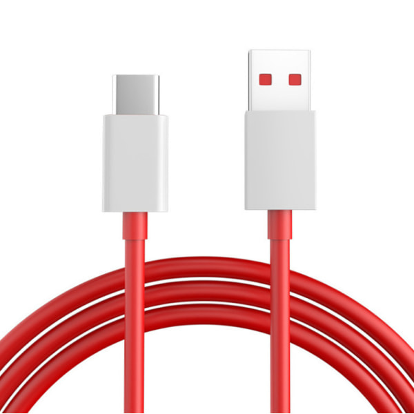 Bärbar Original Oneplus 8tpro Warp Charge Type-C Dash-kabel 10A Snabbladdningskabel Röd USB 1 Meter Två