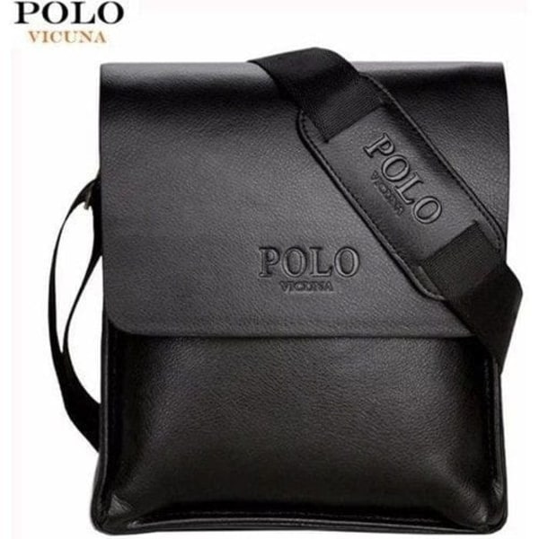 WB POLO Messenger-väska i läder för män