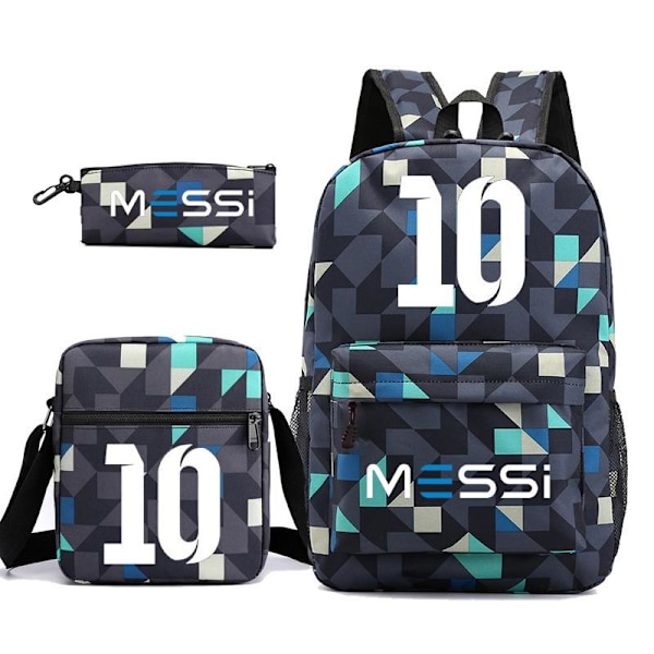 Messi Ryggsäck Pennfodral Axelväska Set (3 delar) rombe 2