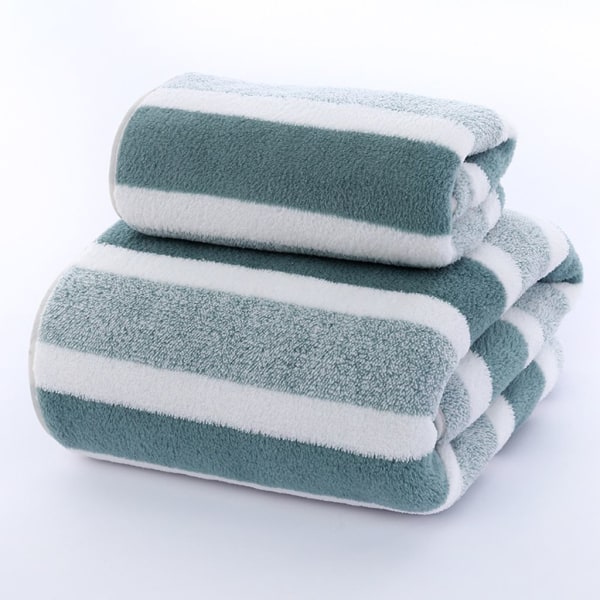 Pakke med 2 mikrofiberhåndklæder, stærkt vandabsorberende mikrofiberhåndklæde, mikrofiberbadehåndklæde, superbløde badehåndklæder, hurtigtørrende Rosa