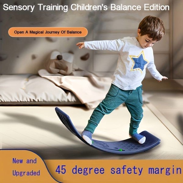 Voimistelu Balance Training Device Arc Rocking Board blue (Small size can bear 60 pounds)