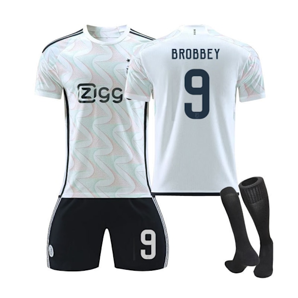 Ajax bortedrakt for barn 2023/24 med sokker 9 BROBBEY L 9 BROBBEY
