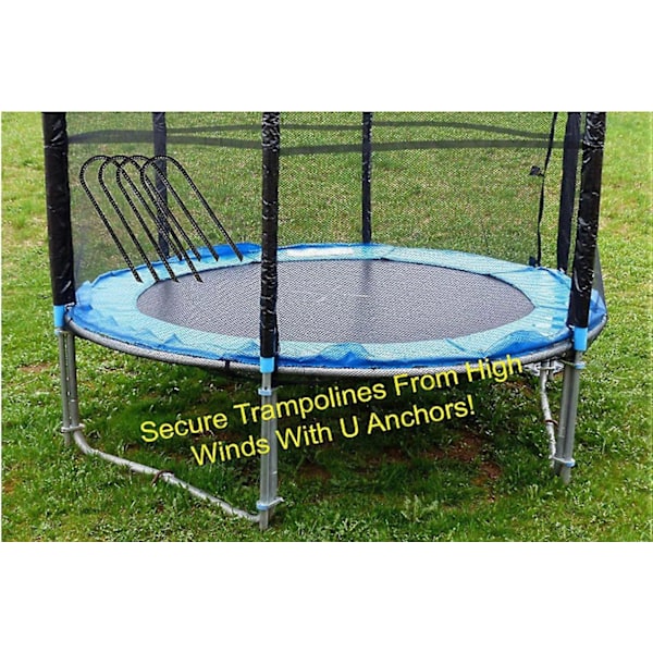 8x Trampolinfæster, Kraftige U-formede Trampolinankre Jordfæster Landskabspinde til Trampolintelte, Trampolintilbehør